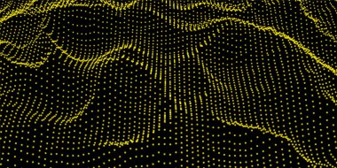 Soyut Dijital dalga kılavuz parçacıkların oluşur .