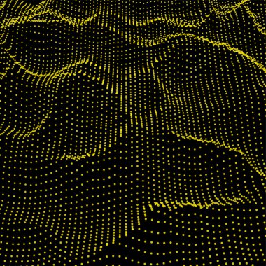 Soyut Dijital dalga kılavuz parçacıkların oluşur .