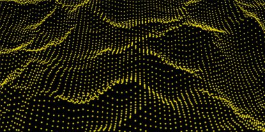 Soyut Dijital dalga kılavuz parçacıkların oluşur .