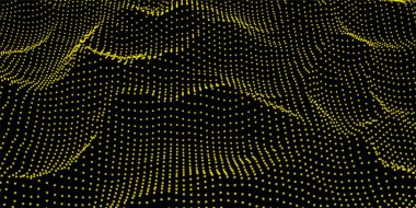 Soyut Dijital dalga kılavuz parçacıkların oluşur .