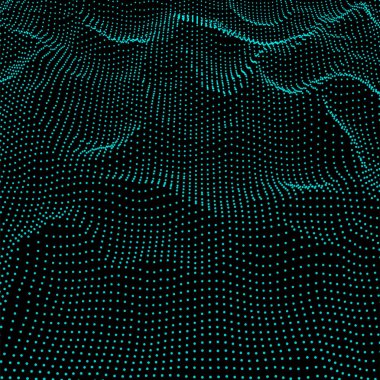 Soyut Dijital dalga kılavuz parçacıkların oluşur .