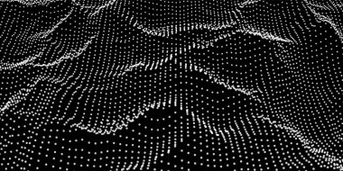 Soyut Dijital dalga kılavuz parçacıkların oluşur .