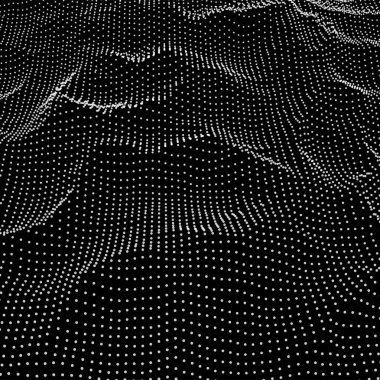 Soyut Dijital dalga kılavuz parçacıkların oluşur .