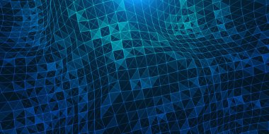 Düşük poli bağlantı yapısı ile yaratıcı illüstrasyon