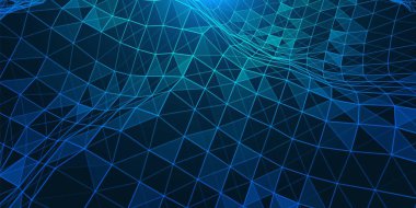 Düşük poli bağlantı yapısı ile yaratıcı illüstrasyon