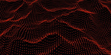 Soyut Dijital dalga kılavuz parçacıkların oluşur .