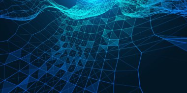 Düşük poli bağlantı yapısı ile yaratıcı illüstrasyon