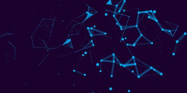 Soyut düşük poli elemanları ile renkli resimde