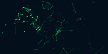 Soyut düşük poli elemanları ile renkli resimde