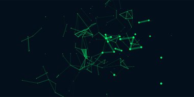 Soyut düşük poli elemanları ile renkli resimde