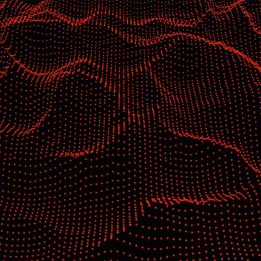 Soyut Dijital dalga kılavuz parçacıkların oluşur .