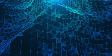 Düşük poli bağlantı yapısı ile yaratıcı illüstrasyon