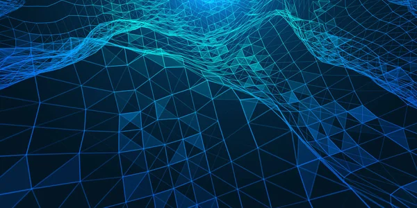 Düşük poli bağlantı yapısı ile yaratıcı illüstrasyon