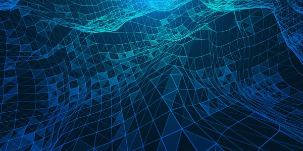 Düşük poli bağlantı yapısı ile yaratıcı illüstrasyon