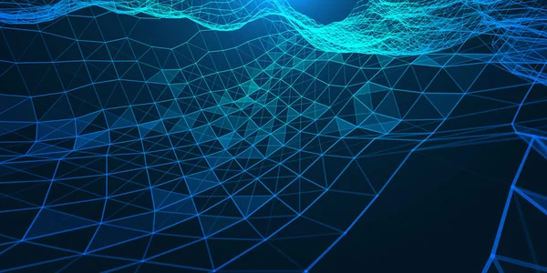 Düşük poli bağlantı yapısı ile yaratıcı illüstrasyon