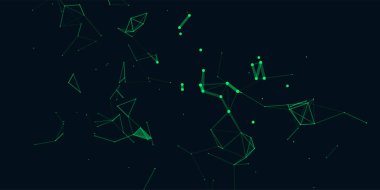 Soyut düşük poli elemanları ile renkli resimde