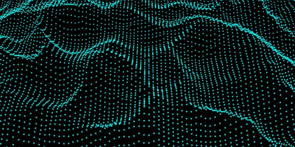 Soyut Dijital dalga kılavuz parçacıkların oluşur .