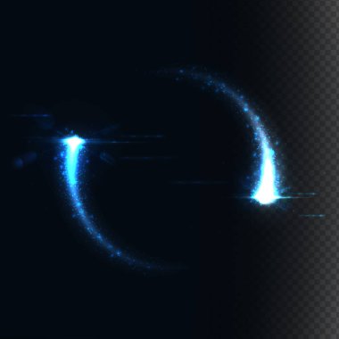 Sihirli çerçeve parlayan parçacıkların oluşur