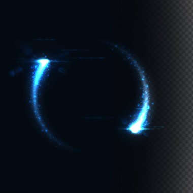 Sihirli çerçeve parlayan parçacıkların oluşur