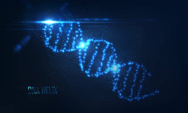 Nenon dna sarmalının parlayan parçacıkların oluşur . 