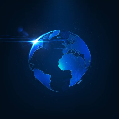 Soyut fütüristik gerçekçi dünya 