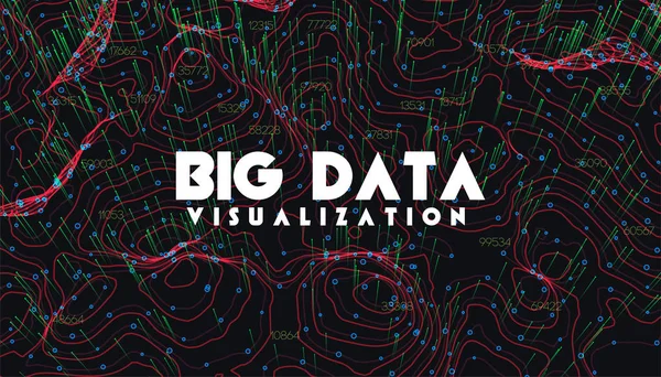 Велика Візуалізація Даних Модне Інфографічне Тло Презентація Аналізу Даних Топографічна Векторна Графіка