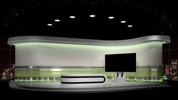 TV Virtual Studio background 3d rendering