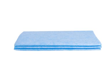 Islak Temizleme, izole üzerinde beyaz mavi temiz bez