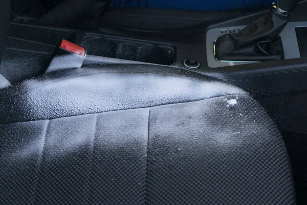 Means Dry Cleaning Car Interior Lies Seat Close — Stock Photo, Image