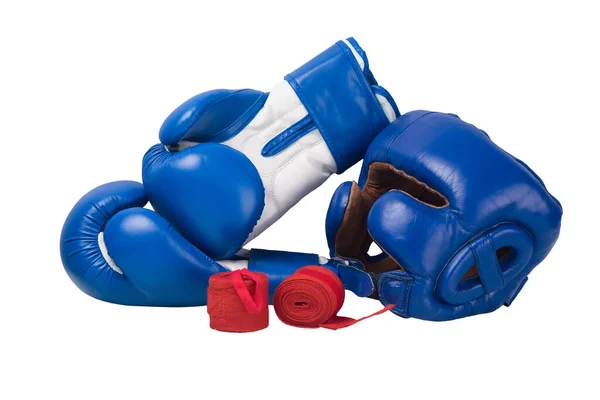 Ensemble Sportifs Pour Entraînement Boxe Isolé Sur Fond Blanc — Photo