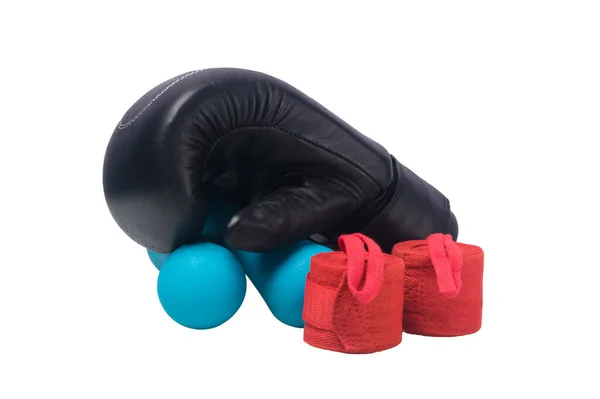 Boxing Stuff Concept Isolated White Background — Stock Photo, Image