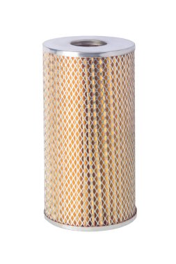 Bir kamyon için filtre, beyaz arkaplanda izole edilmiş, ön görünüm