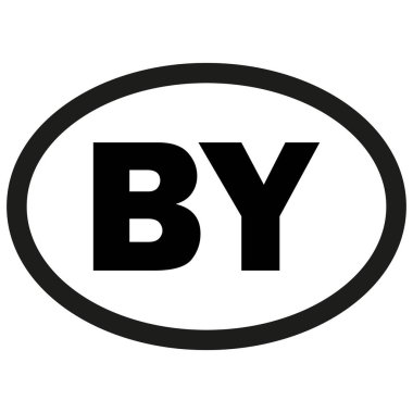 Belarus ülke kodu simgesi. Beyaz Rusya 'nın kısaltma sembolü. Belarus alan adı simgesi. Vektör