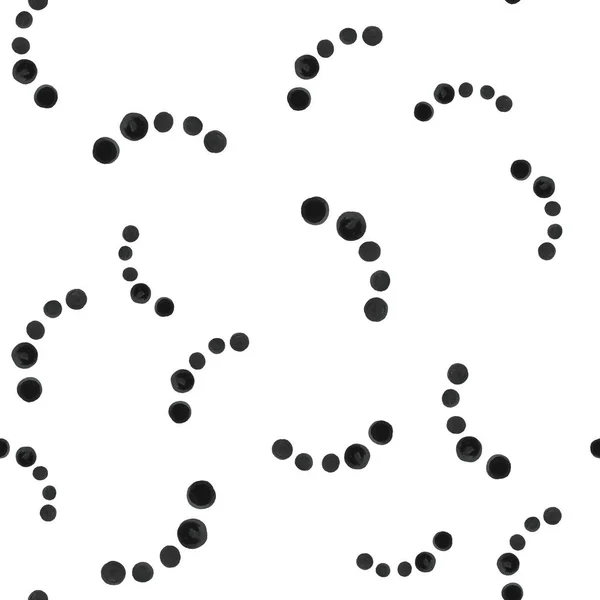 Motif Abstrait Points Sans Couture Couleur Noire Pour Votre Design — Image vectorielle