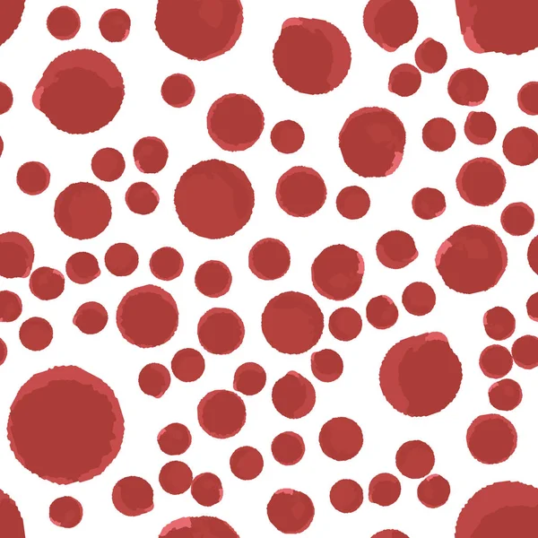 Kırmızı polka deseni. Tasarımlarınız için. Vektör.
