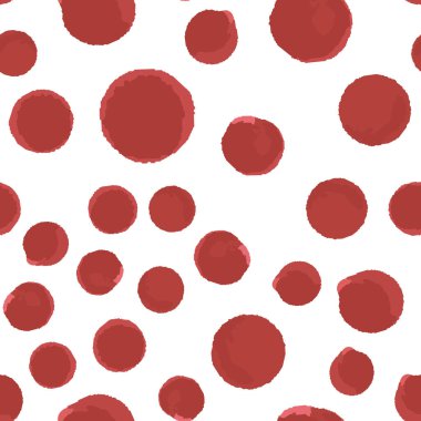 Desen sorunsuz kırmızı polka. Tasarımlarınız için. Vektör.