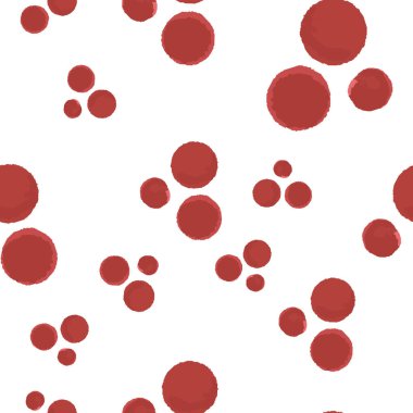 Desen sorunsuz boyama kırmızı noktaları. Tasarımlarınız için. Vektör.