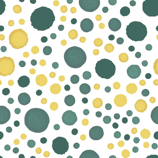 Pattern Seamless Yellow Green Polka Your Design Vector — Stock Vector