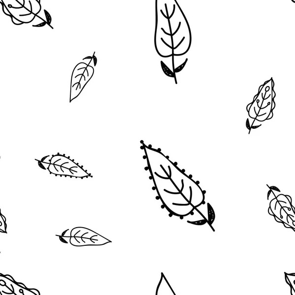 Seamless Pattern Leaves Your Design Vector — Stock Vector