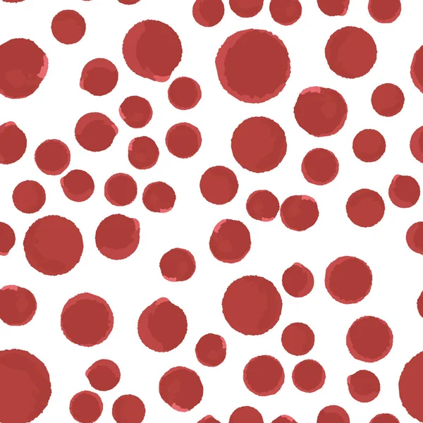 Abstrakt mönster sömlös röd polka — Stock vektor
