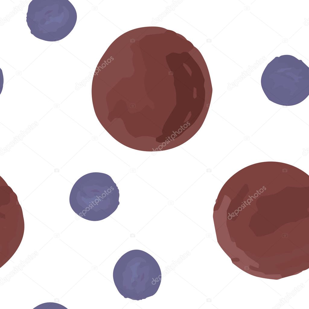 Endless pattern in Polka-Dot. Perfect for your design, textile,  pattern fills, posters, cards, web page background etc. Pattern under the mask. Vector.