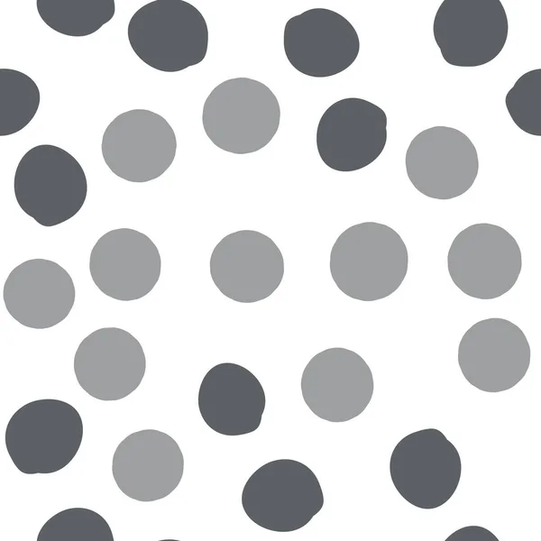 Klassieke Naadloze Polka Dot Patroon Van Donkergrijs Blauw Zeer Donkergrijs — Stockvector