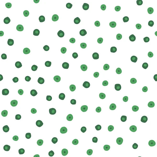 Petit Motif Sans Couture Pois Cyan Désaturé Très Foncé Vert — Image vectorielle