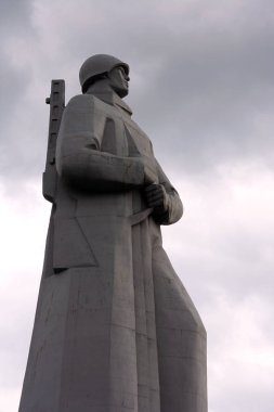 Murmansk / Rusya - 08 16 2019 - Aleşa Anıtı (Alyosha)
