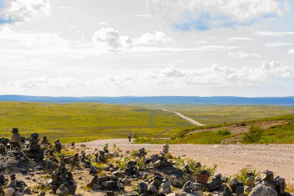 En ensam främling i Murmansk region — Stockfoto