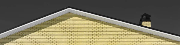 Roof of house white,the facade of the house roof,close-up, roof of the house — Stock Photo, Image