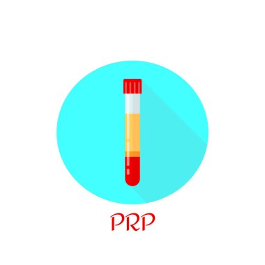 Kan ve plazma - Prp, plasmalifting ile tüp. Düz stil vektör çizim.