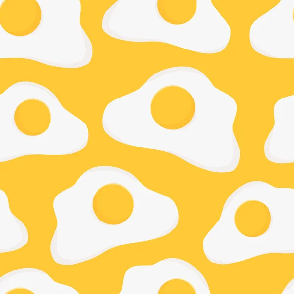 Απρόσκοπτη Μοτίβο Κίτρινο Κρόκο Αυγό Κοτόπουλου Διάνυσμα Επίπεδη Στυλ — Διανυσματικό Αρχείο