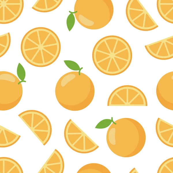 Pattern seamless of orange, organic sweet dessert — Stock Vector