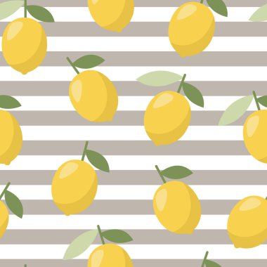 Yaz limon deseni, herhangi bir web için tasarım, baskı. Vektör hattı